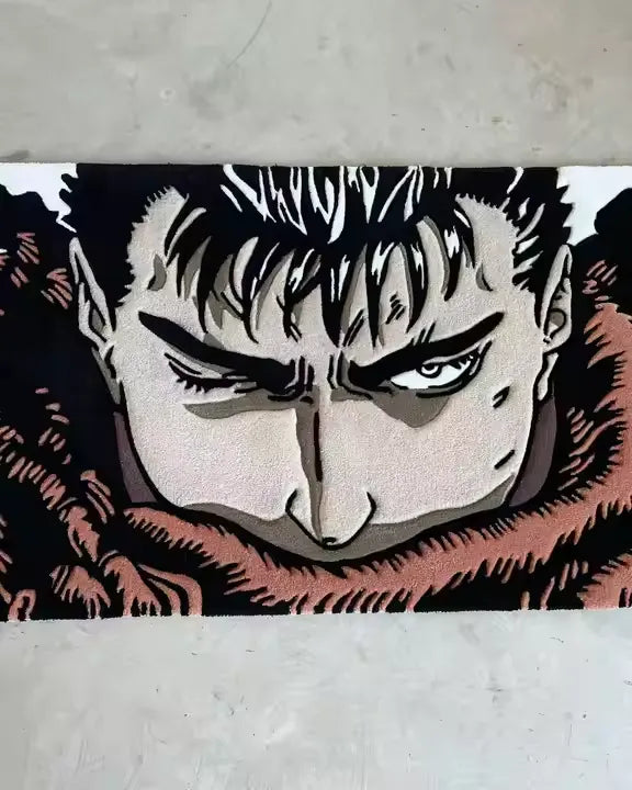 Berserk: Guts Manga Panel Rug