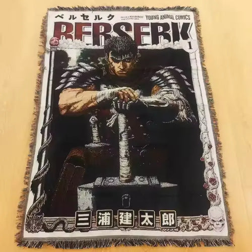 "Berserk: Black Swordsman Woven Tapestry "