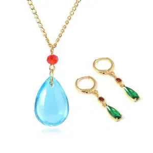 Howl's moving castle earrings and necklace set
