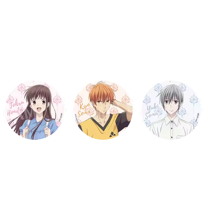 Tohru, Kyo and Yuki fruits basket badges